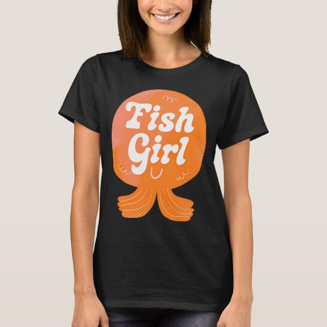 Camiseta Insignia de Chica de Peces (Anverso)