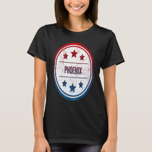Camiseta Insignia de Ciudad Retro Genial de Phoenix