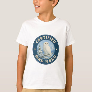 Camiseta Insignia de época de búho de nieve