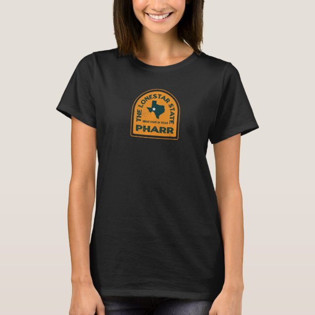 Camiseta Insignia de estado de TX con estilo de cosecha de  (Anverso)