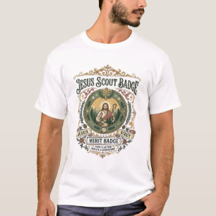 Camiseta Insígnia de explorador de Jesús Insígnia de mérito