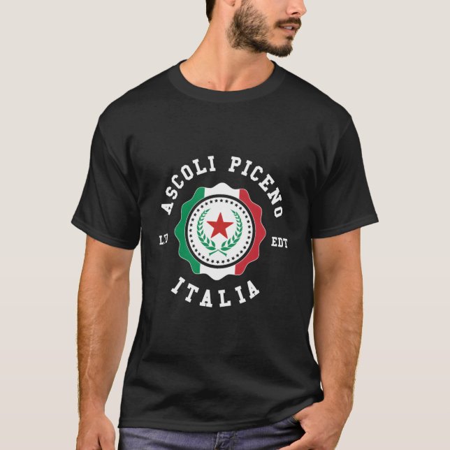 Camiseta Insignia de la bandera de Italia de Ascoli Piceno (Anverso)