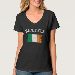 Camiseta Insignia de la bandera irlandesa americana de SEAT