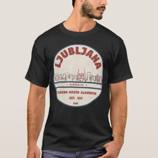 Camiseta Insignia de la ciudad de Liubliana Eslovenia vinta