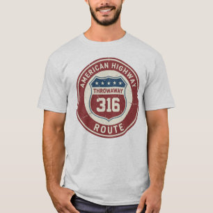 Camiseta Insignia de la ruta 316 de la carretera estadounid