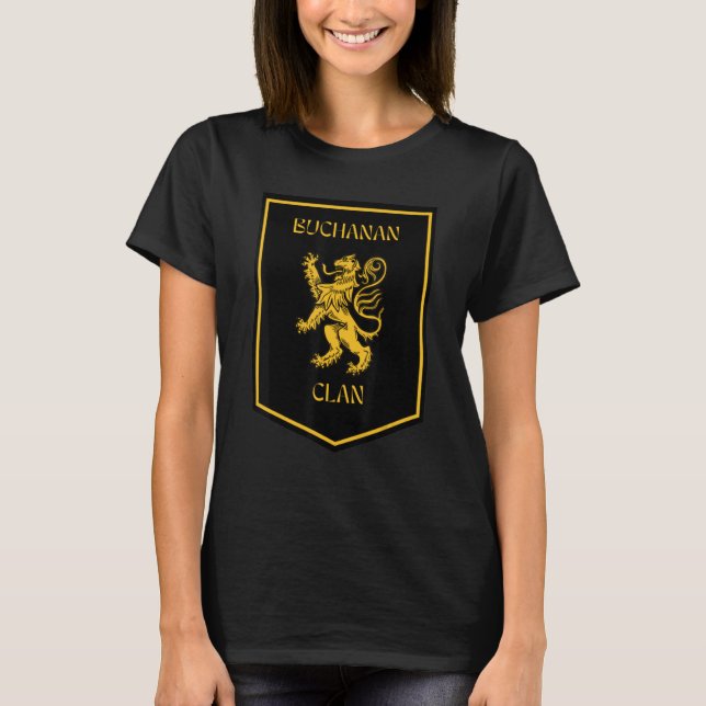 Camiseta Insignia de León de Escocia para Buchanan Clan (Anverso)