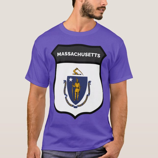 Camiseta INSIGNIA DE MASSACHUSETTS IV Sobredimensionada (Anverso)