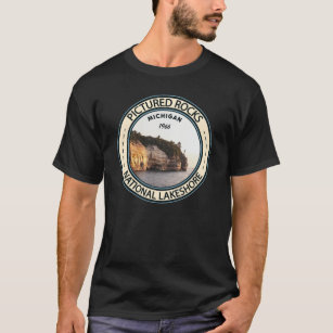 Camiseta Insignia de Michigan en el lago nacional de Rocas