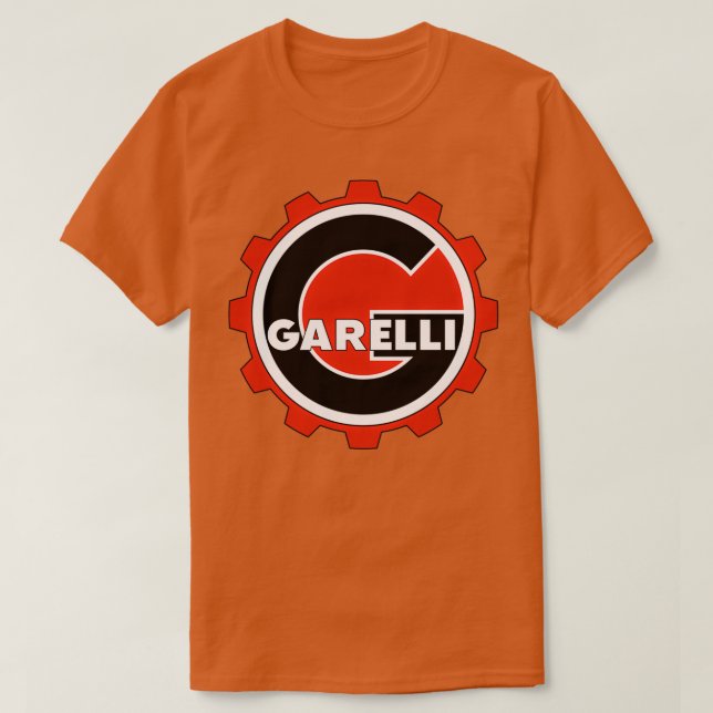 Camiseta Insignia de motocicleta de Garelli vintage (Diseño del anverso)