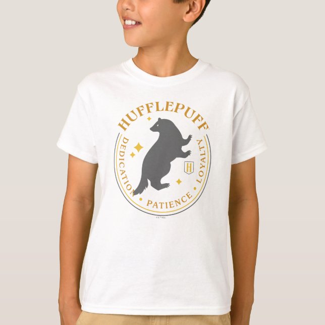 Camiseta Insignia de Orgullo de la Casa HUFFLEPUFF™ Tejón (Anverso)