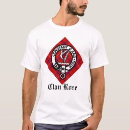 Camiseta Insignia de Rosa de clan Escudo y tartán