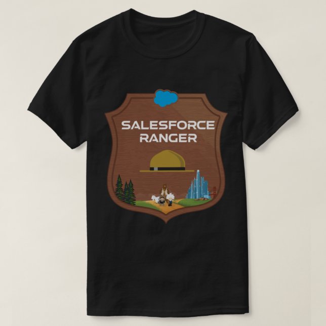 Camiseta Insignia de Salesforce - Arte de Salesforce Des (Diseño del anverso)