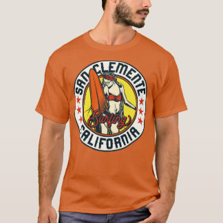 Camiseta Insignia de surf vintage para San Clemente Califor