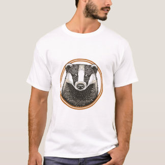 Camiseta Insígnia de tejón vintage