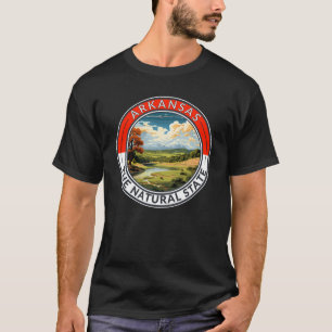 Camiseta Insignia de viaje de arte de Arkansas