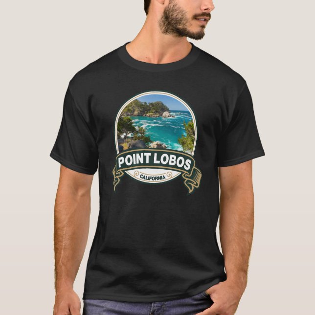 Camiseta Insignia de viaje Point Lobos California (Anverso)