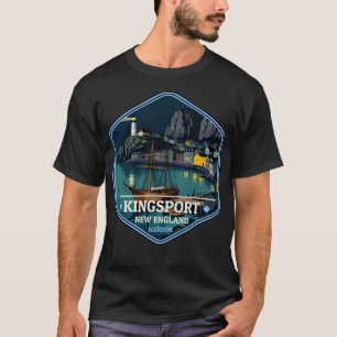 Camiseta Insignia de viaje vintage de Kingsport New England