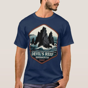 Camiseta Insignia de viaje vintage de la costa de Innsmouth