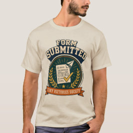 Camiseta Insignia de victoria administrativa retro de formu