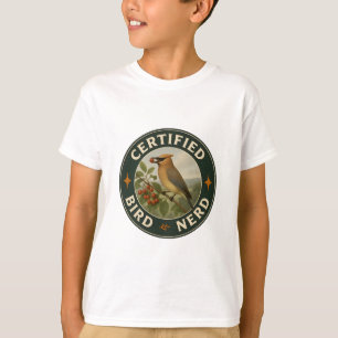 Camiseta Insignia de Waxwing de Cedar