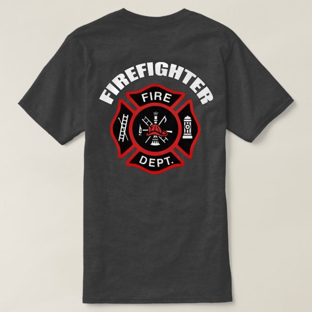 Camiseta Insignia del bombero (Reverso del diseño)