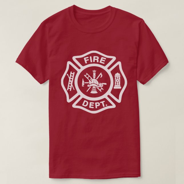 Camiseta Insignia del Departamento de Bomberos Blancos (Diseño del anverso)