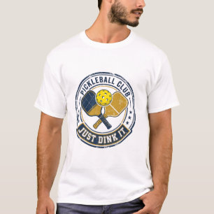 Camiseta Insignia del divertido club de pickleball retro Ju