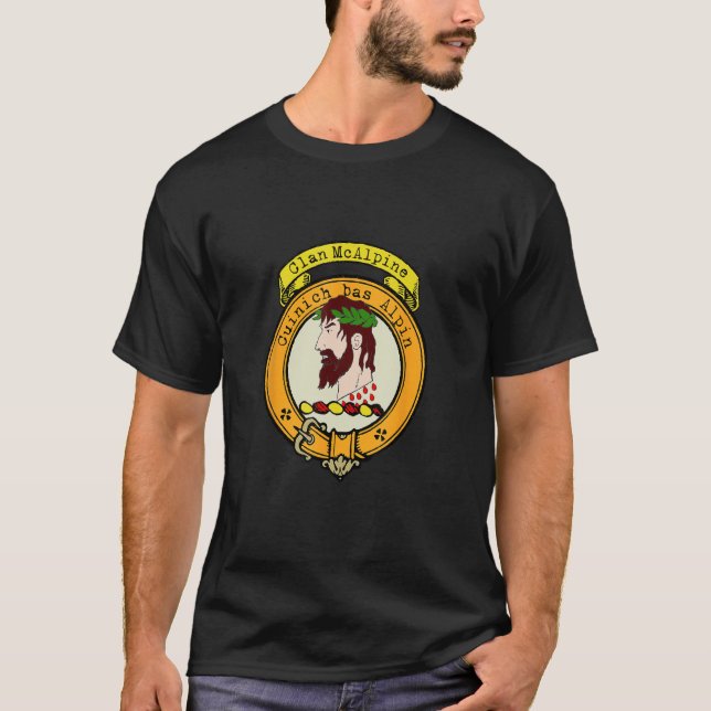 Camiseta Insignia del Escudo de apellido de Clan McAlpine S (Anverso)