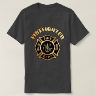 Camiseta Insignia del oro del cuerpo de bomberos