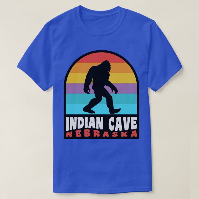 Camiseta Insígnia del oso del parque estatal Indian Cave Ne (Diseño del anverso)