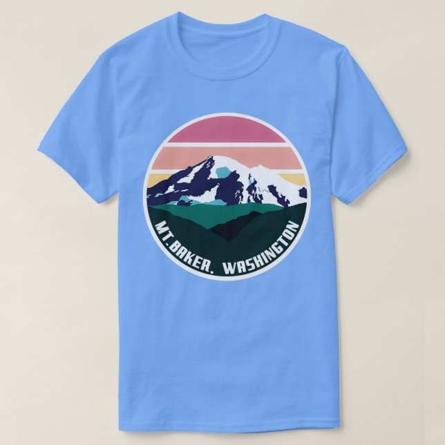 Camiseta Insignia del Parque Nacional Mt Baker Washington (Diseño del anverso)