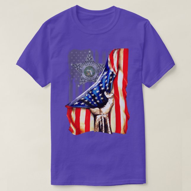 Camiseta Insignia del sheriff del condado de Pasco con band (Diseño del anverso)