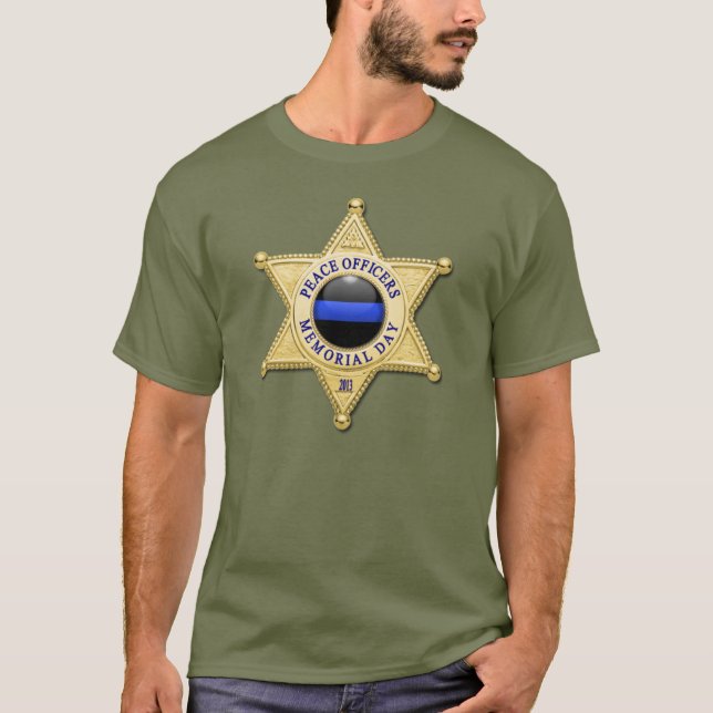 Camiseta Insignia delgada de la línea azul (Anverso)