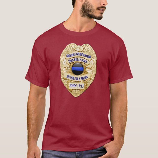 Camiseta Insignia delgada de la línea azul (Anverso)