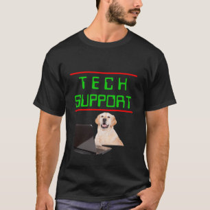 Camiseta Insignia divertida de soporte técnico vibra sarcás