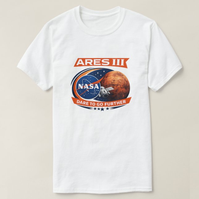 Camiseta Insignia espacial de la misión de exploración de M (Diseño del anverso)