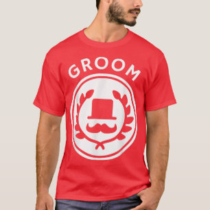 Camiseta Insignia GroomBachelor Fiesta, Boda o recién casad