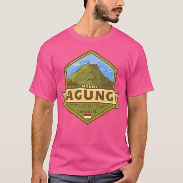 Camiseta Insignia indonesia del Monte Agung Bali activa (Anverso)