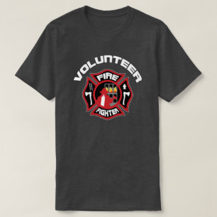Camiseta Insignia moderna del bombero voluntario