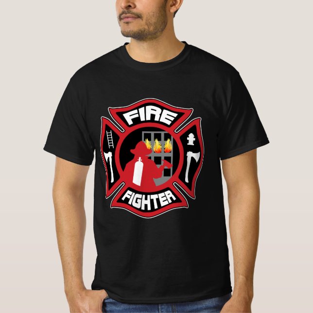 Camiseta Insignia moderna para bomberos (Anverso)