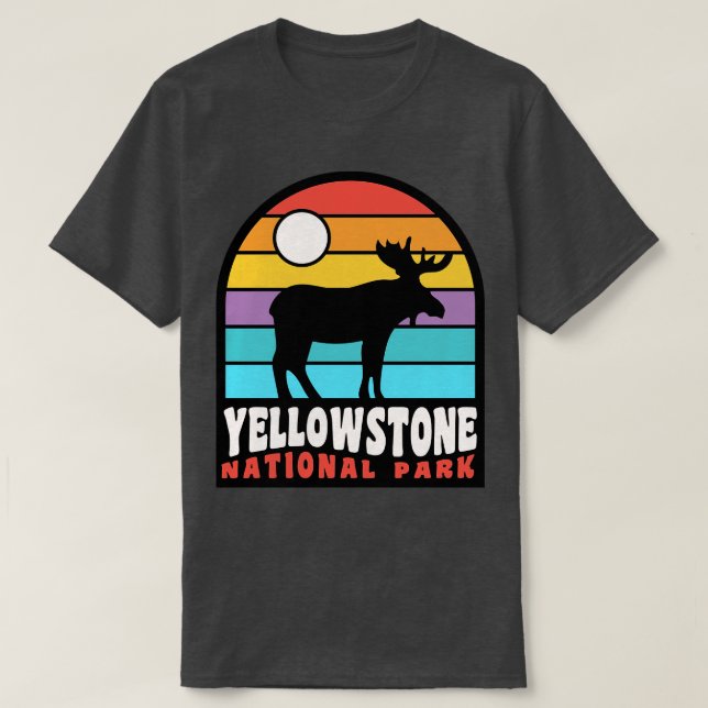Camiseta Insignia Moose del Parque Nacional Yellowstone (Diseño del anverso)