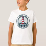 Camiseta Insignia nacional de Cape Cod para Massachusetts<br><div class="desc">Ilustracion nacional de la costa de Cabo Cod en un círculo de insignias.</div>