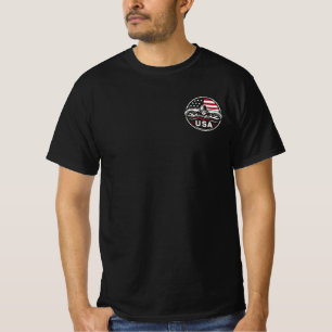 Camiseta Insignia Patriótica de Natación Bandera Americana