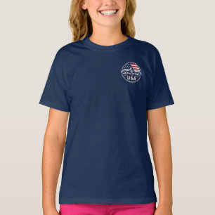 Camiseta Insignia Patriótica de Natación de EE. UU. Bandera