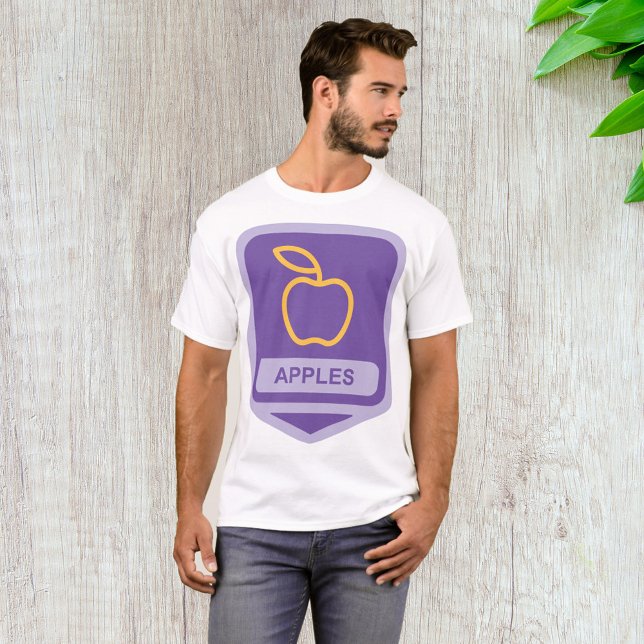Camiseta Insignia Purple Apple Design Fruit Lover (Subido por el creador)