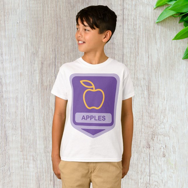 Camiseta Insignia Purple Apple Design Fruit Lover (Subido por el creador)