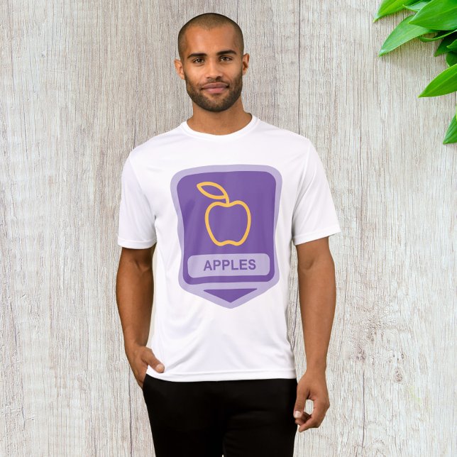 Camiseta Insignia Purple Apple Design Fruit Lover (Subido por el creador)
