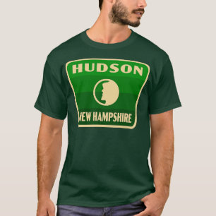 Camiseta Insignia retro de Hudson New Hampshire Green