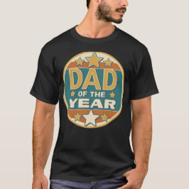 Camiseta Insignia retro de papá del año - regalo del día de