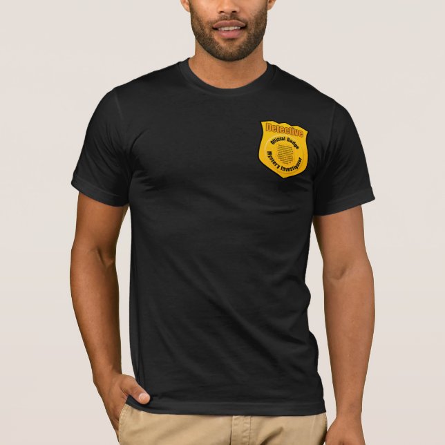 Camiseta Insignia secreta detective del investigador (Anverso)
